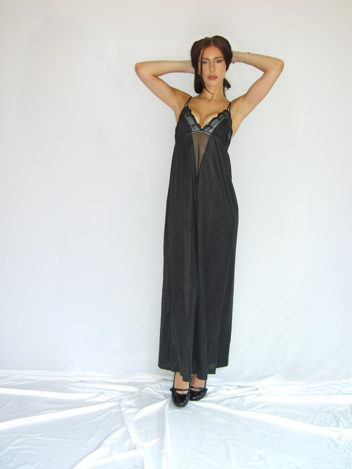 Vintage negligee lace dress