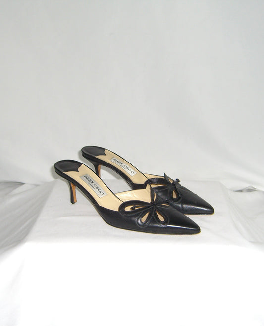 Vintage Jimmy Choo butterfly kitten heels