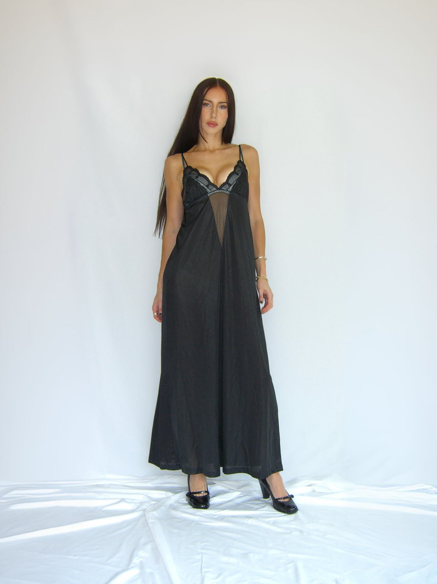 Vintage negligee lace dress